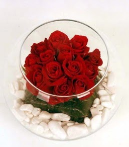 Cam fanusta 11 adet kırmızı gül  Ardahan çiçek gönderme 