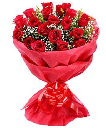 21 adet kırmızı gülden modern buket  Ardahan çiçek gönderme 