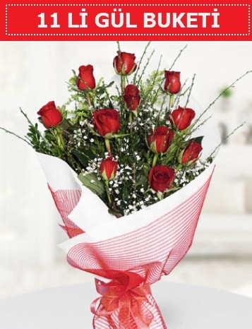 11 adet kırmızı gül buketi Aşk budur  Ardahan çiçek gönderme sitemiz güvenlidir 